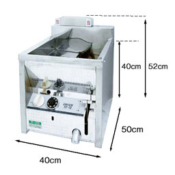 遠赤外線ガス式フライヤーサイズ詳細